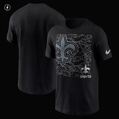 Men's Nike Black New Orleans Saints RFLCTV T-Shirt