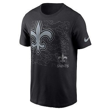 Men's Nike Black New Orleans Saints RFLCTV T-Shirt