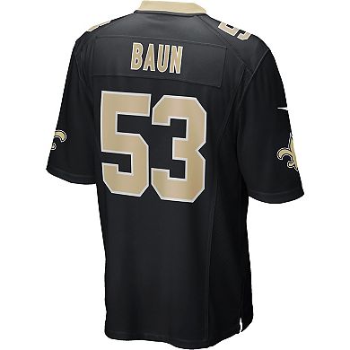 Men's Nike Zack Baun Black New Orleans Saints Game Player Jersey