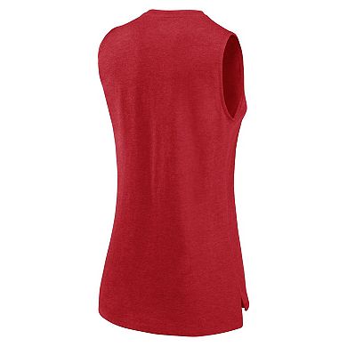 Women's Fanatics Branded Heather Red Washington Nationals What Goes Around Tank Top