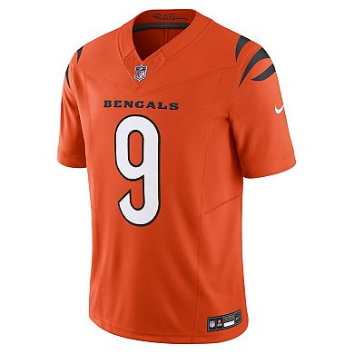Men's Nike Joe Burrow Orange Cincinnati Bengals Vapor F.U.S.E. Limited Jersey