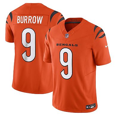 Men's Nike Joe Burrow Orange Cincinnati Bengals Vapor F.U.S.E. Limited Alternate 1 Jersey