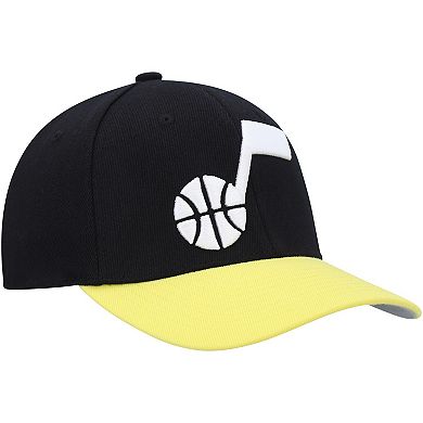 Men's Mitchell & Ness Black/Gold Utah Jazz MVP Team Two-Tone 2.0 Stretch-Snapback Hat