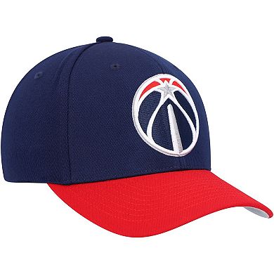 Men's Mitchell & Ness Navy/Red Washington Wizards MVP Team Two-Tone 2.0 Stretch-Snapback Hat