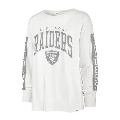 Women's '47 White Las Vegas Raiders Statement Long Sleeve T-Shirt