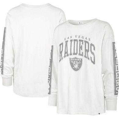 Women's '47 White Las Vegas Raiders StatementÂ Long Sleeve T-Shirt