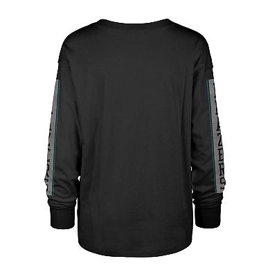 Women's '47 Black Portland Trail Blazers City Edition SOA Long Sleeve T-Shirt