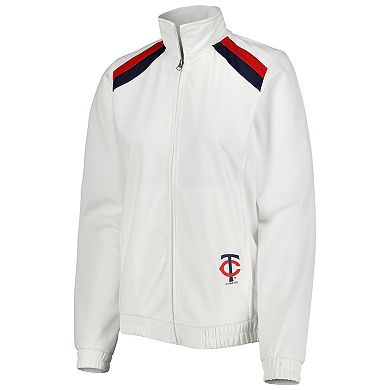 Women's G-III 4Her by Carl Banks White Minnesota Twins Red Flag Full-Zip Track Jacket