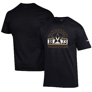 Men's Champion Black Vanderbilt Commodores 150th Anniversary 1873 Jersey T-Shirt