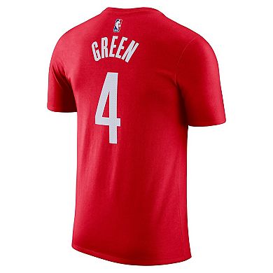 Men's Nike Jalen Green Red Houston Rockets Icon 2022/23 Name & Number T ...