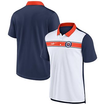 Men's Nike White/Navy Detroit Tigers Rewind Stripe Polo