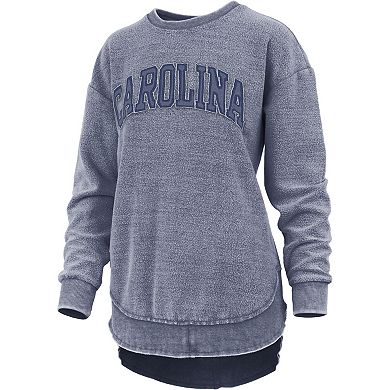 Women's Pressbox Navy North Carolina Tar Heels Ponchoville Pullover Sweatshirt