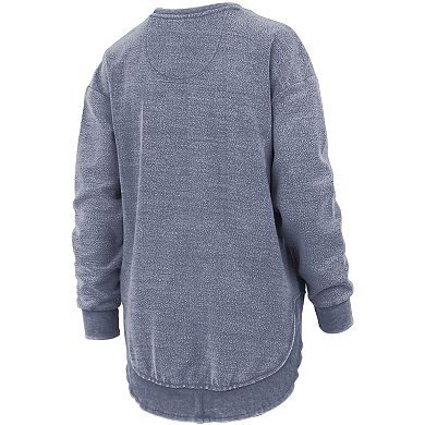 Women's Pressbox Navy North Carolina Tar Heels Ponchoville Pullover Sweatshirt