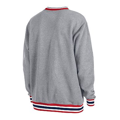 Men's New Era Heather Gray Chicago White Sox Throwback Classic Pullover Sweatshirt
