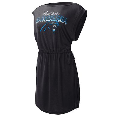 Women's G-III 4Her by Carl Banks Black Carolina Panthers G.O.A.T. Swimsuit Cover-Up