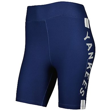 Women's Mitchell & Ness Navy New York Yankees Biker Shorts