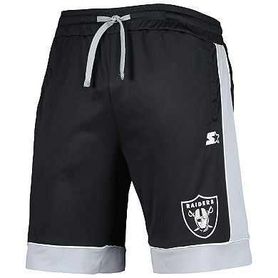 Men's G-III Sports by Carl Banks Black/Silver Las Vegas Raiders Fan Favorite Fashion Shorts