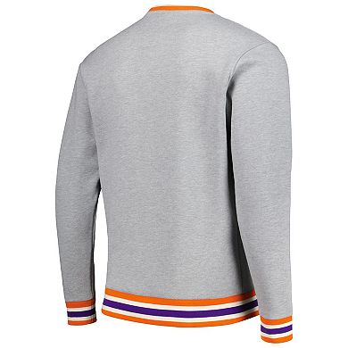 Unisex New Era Heather Gray Phoenix Suns Vintage Throwback Crew Sweatshirt