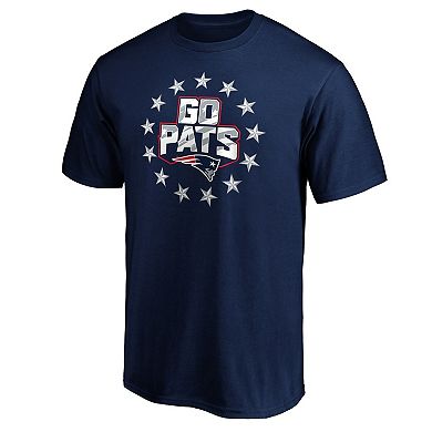 Men's Fanatics Branded Navy New England Patriots Hometown Collection Go Pats T-Shirt