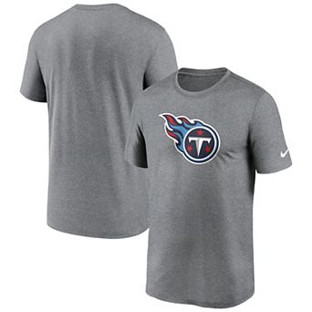 Men's Nike Heather Charcoal Tennessee Titans Legend Logo Performance T-Shirt