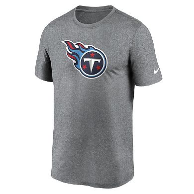 Men's Nike  Heather Charcoal Tennessee Titans Legend Logo Performance T-Shirt