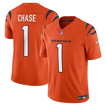 Men's Nike Ja'Marr Chase Orange Cincinnati Bengals Vapor F.U.S.E. Limited Jersey