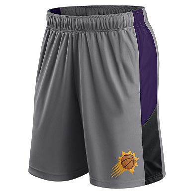 Men's Fanatics Gray Phoenix Suns Practice Performance Shorts