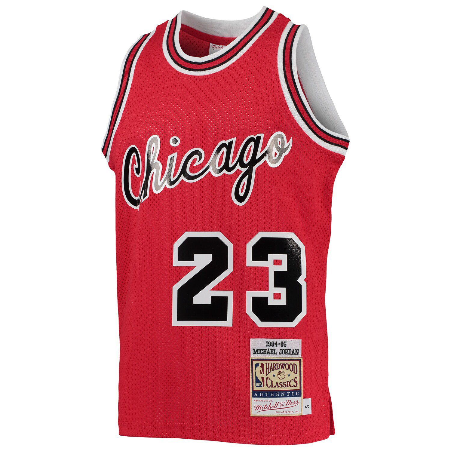 Youth Mitchell & Ness Michael Jordan Red Chicago Bulls 1984-85 Hardwood ...