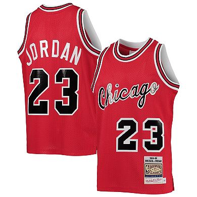 Youth Mitchell & Ness Michael Jordan Red Chicago Bulls 1984-85 Hardwood Classics Authentic Jersey
