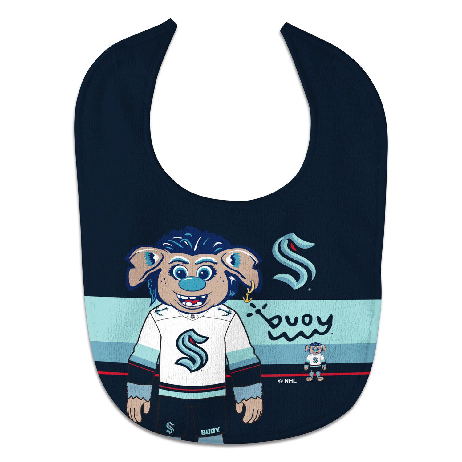 Toddler Deep Sea Blue Seattle Kraken Mascot Cheer T-Shirt Size:3T