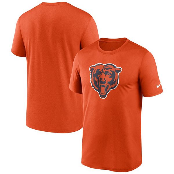 Men's Nike Orange Chicago Bears Legend Logo Performance T-Shirt