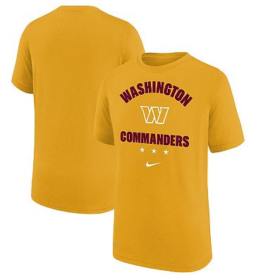 Youth Nike Gold Washington Commanders Team Athletic Performance T-Shirt