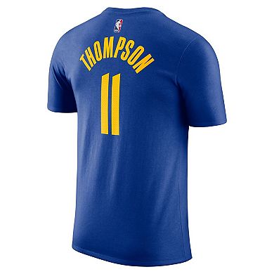 Men's Nike Klay Thompson Royal Golden State Warriors Icon 2022/23 Name & Number T-Shirt