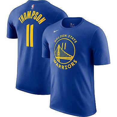 Men's Nike Klay Thompson Royal Golden State Warriors Icon 2022/23 Name & Number T-Shirt