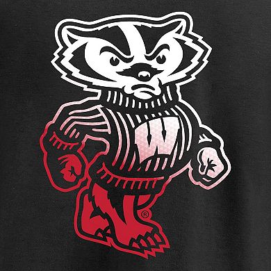 Women's Fanatics Branded Black Wisconsin Badgers Gradient Logo T-Shirt