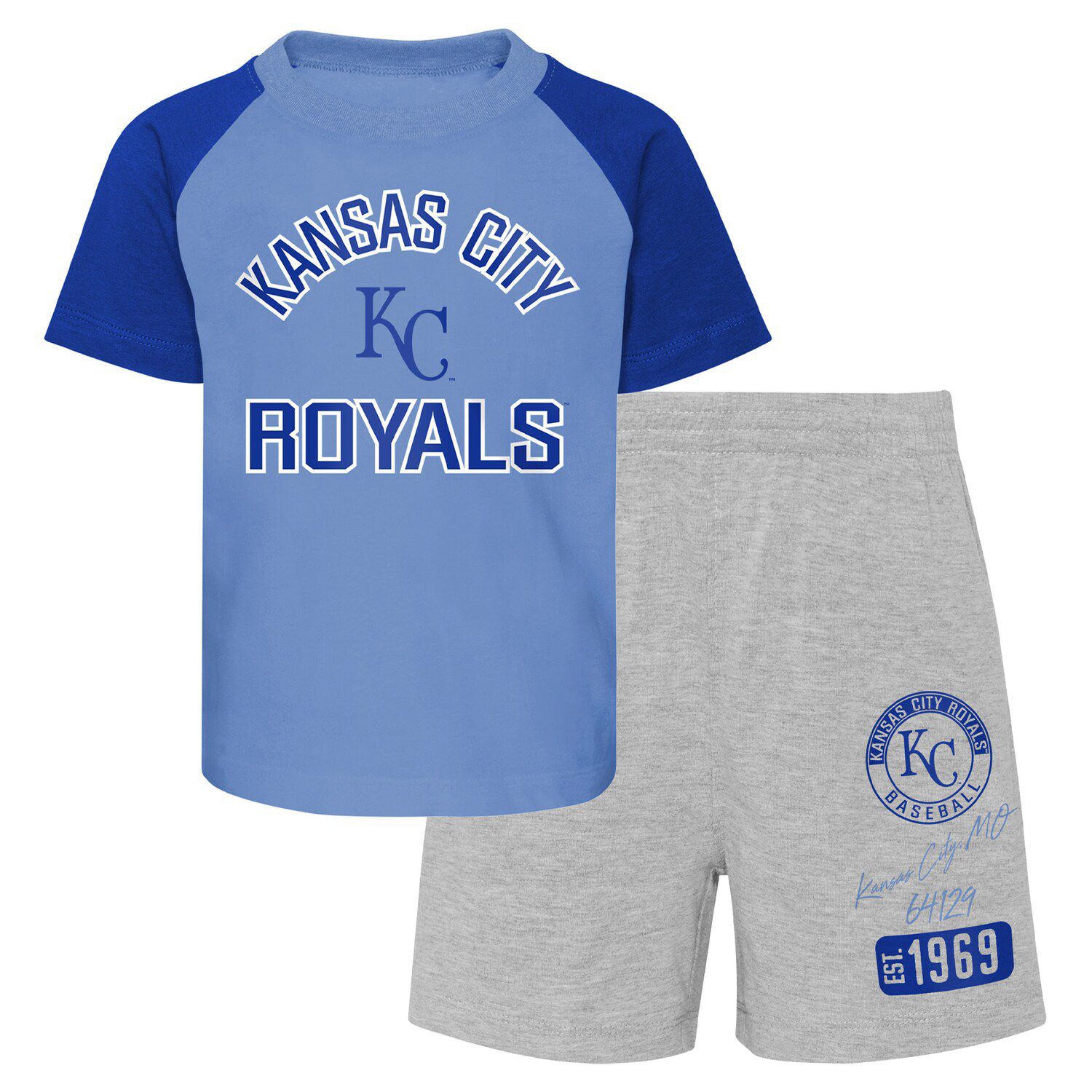 Nike Women's Light Blue, Heathered Royal Kansas City Royals Cooperstown  Collection Rewind Raglan T-shirt