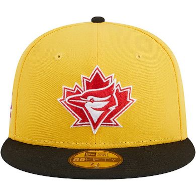 Men's New Era Yellow/Black Toronto Blue Jays Grilled 59FIFTY Fitted Hat
