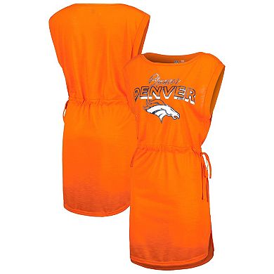 Women's G-III 4Her by Carl Banks Orange Denver Broncos G.O.A.T. Swimsuit Cover-Up