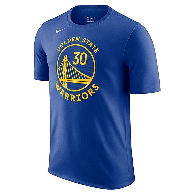 Men's Nike Stephen Curry Royal Golden State Warriors Icon 2022/23 Name & Number T-Shirt