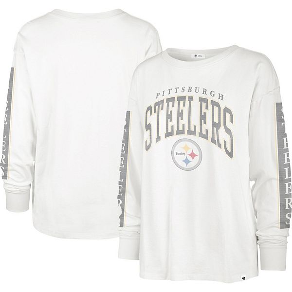 Pittsburgh Steelers '47 Brand Women's Long Sleeve Court-Side T-Shirt