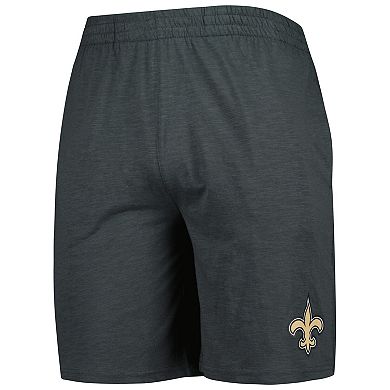 Men's Concepts Sport Charcoal/White New Orleans Saints Downfield T-Shirt & Shorts Sleep Set