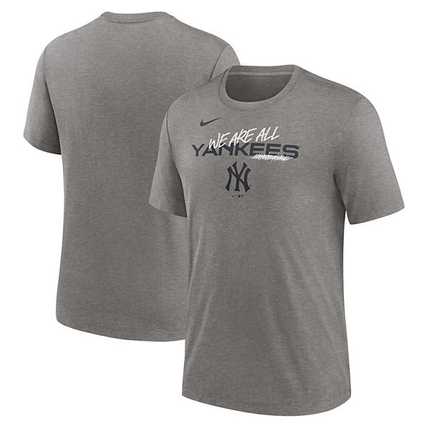 Men's Nike Heather Charcoal New York Yankees We Are All Tri-Blend T-Shirt