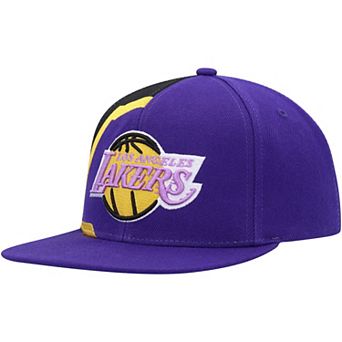 Men's Mitchell & Ness Purple Los Angeles Lakers Hardwood Classics Retroline Snapback Hat