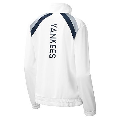 Women's G-III 4Her by Carl Banks White New York Yankees Red Flag Full-Zip Track Jacket