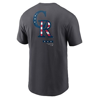 Men's Nike Anthracite Colorado Rockies Americana T-Shirt