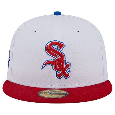 Men's New Era White/Red Chicago White Sox Undervisor 59FIFTY Fitted Hat