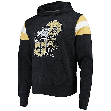 Men's '47 Black New Orleans Saints Legacy Premier Nico Pullover Hoodie