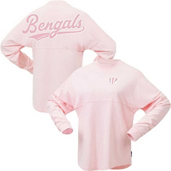 Women's Fanatics Branded Pink Cincinnati Bengals Millennial Spirit Jersey T-Shirt