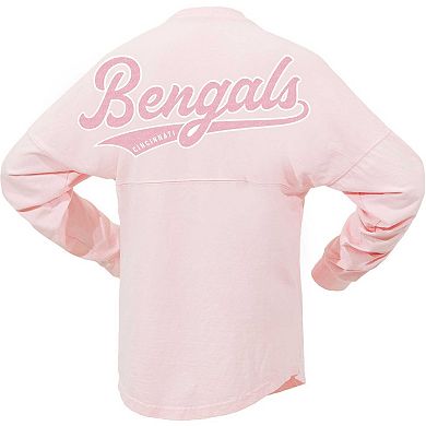 Women's Fanatics Branded Pink Cincinnati Bengals Millennial Spirit Jersey T-Shirt