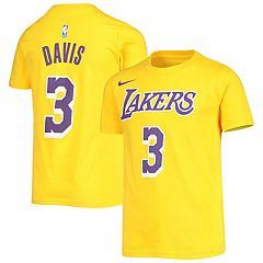 Buy Outerstuff Los Angeles Lakers Youth Girls 7-16 Team Wordmark Logo T- Shirt, Purple, Medium at
